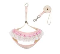 Cat leash, pet harness, vest-type anti-breakaway cat leash, spring and summer outing clothing(Pink,M)