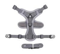 Cat leash vest-style pet harness reflective breathable anti-breakaway small dog and cat leash(Grey,L)