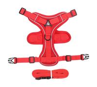Cat leash vest-style pet harness reflective breathable anti-breakaway small dog and cat leash(Red,XL)