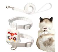 Cat Leashes,Anti-Escape Puppy Straps With Dance Lion Decor - Adjustable Cat Chest Hardness, Pet Outdoor Wear Supplies For Cats, Dogs, And Pets