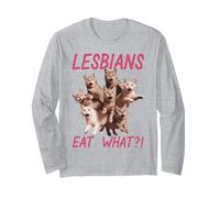 Cat Lesbians Eat What Shocked Funny Long Sleeve T-Shirt