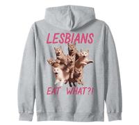 Cat Lesbians Eat What Shocked Funny Zip Hoodie