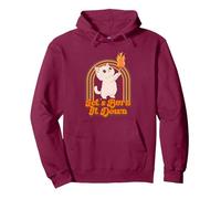 Cat Let's Burn It Down Pullover Hoodie, Adult Unisex, Burgundy, XX-Large