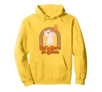 Cat Let's Burn It Down Pullover Hoodie, Adult Unisex, Lemon Yellow, XX-Large