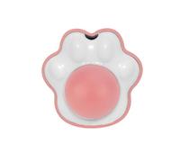 Cat Lick Ball Toy with Catnip in Paw Shape Holder with Self Adhesive Back - Pink