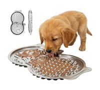 Cat Lick Pad - Slow Feeding Stainless Steel Cute Cat Shape Non-Slip Mat,Dogs Lick Pads - for Pet Eating Drink Water Food Treats Training Crate Kennel Home Indoor Outdoor Travel Car