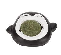 Cat Licking Bale, Pretty Cleaning of the Teeth Stickers Rolling Garbage Wall Wall (Black)
