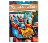 Cat life in color - Funny scenes from everyday cat life UK-Version (Wall Calendar 2026 DIN A4 Portrait), CALVENDO 12 Month Wall Calendar
