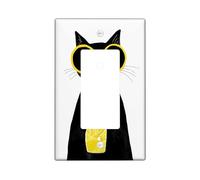 Cat Light Switch Cover Plates/Outlet Covers, Summer Lemonade, Fun Animal Decor for Home, Thermoplastic Wall Plates, Standard Size Single Rocker