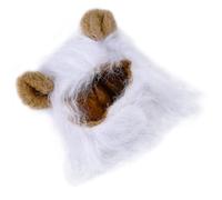 Cat Lion Mane Wig with Ears Adjustable Tape Closure White