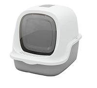 Cat Litter Box, Big Cat Litter Tray with Lid, Cat Toilet,Pet Litter Box with Lid, Simple Internal Structure Design of Box Litter -49 * 38 * 39cm-Grey