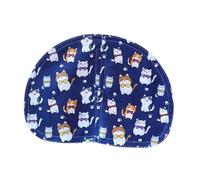 Cat Litter Box Curtain Litter Case Door Curtain, Aesthetical Privacy Cover for Kitty Litter Box, Cat Door Flap- Fat Cat Blue