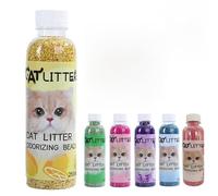 Cat Litter Box Deodorant, 250ml Natural Sawdust Formula - Odor Eliminator for Litter Boxes, Low Dust & Plant-Based Freshness, Safe for Cats (Lemon fragrance)