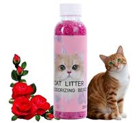 Cat Litter Box Deodorizer Powder,Natural Odour Eliminator for Wood Pellet Cat Litter,Pet Friendly Air Freshener & Cat Urine Odour Remover,Long Lasting Litter Smell Eliminator and Odour Control,Rose