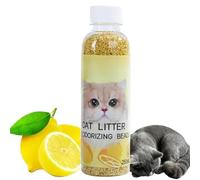 Cat Litter Box Deodorizer Powder,Natural Odour Eliminator for Wood Pellet Cat Litter,Pet Friendly Freshener & Cat Urine Odour Remover,Long Lasting Litter Smell Eliminator and Odour Control,Lemon