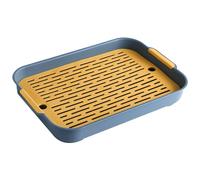 Cat Litter Box Dual Layer Rectangular Splash-Proof PP Cat Litter Tray with Handle for Home, Multi-Purpose for Rabbit, Guinea Pig and More