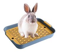 Cat Litter Box Dual Layer Rectangular Splash-Proof PP Cat Litter Tray with Handle for Home, Multi-Purpose for Rabbit, Guinea Pig and More, Box, Large Trays