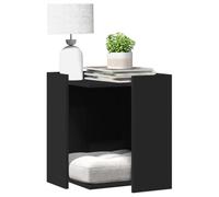 Cat Litter Box Enclosure Black 42x42x51 cm Engineered Wood