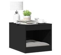 vidaXL Cat Litter Box Enclosure Black 47x59x42 cm Engineered Wood