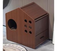Cat Litter Box Enclosure Furniture, Hidden Cabinet Side Table for Semi-Enclosed Washroom, Fits Most Cats