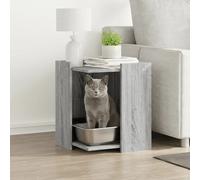 Cat litter box enclosure Grey Sonoma 42x42x51 cm Engineered wood top side table