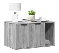 Cat Litter Box Enclosure Grey Sonoma 80x50x45cm Engineered Wood Side Table Pet.