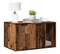 Cat Litter Box Enclosure, Old Wood Engineered Wood Furniture, 80x50x45 cm Hidden Cat House, Side Table & Storage Cabinet