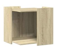 Cat Litter Box Enclosure Sonoma Oak 53x53x51 cm Engineered Wood, Hidden Cat House with Side Table, Space-Saving Design for Small Living Spaces, Easy Clean Smooth Surface