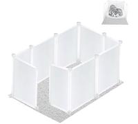 Cat Litter Box Enclosure Splash Guard with Mat,DIY Extra Large Cat Litter Box Shields for Open Top Litter Pan.Small Animal Pen for Hamsters, Guinea Pig，etc. (Large)