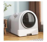 Cat Litter Box Fully Enclosed Litter Tray with Scoop, Extra Large Drawer Cat Box, Non-sticky, Anti-Leakage, Easy Cleaning(Gris)