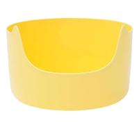 Cat Litter Box Kitty Litter Pan Cat Litter Tray Large Cat Litter Box Anti-Splash Open Kitty Litter Box Easy To Clean No Installation Required For Kittens Kitty Litter Box Kitty Litter Tray(Yellow)