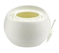 Cat Litter Box Kitty Litter Pan Cat Litter Tray Round Cats Litter Box With Cat Litter Scoop Modern Minimalist No Smell Cats Toilet For Indoor Cats Kitty Litter Box Kitty Litter Tray(White)