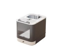 Cat Litter Box, Large Anti-splash Fully Enclosed Cat Toilet, Drawer-style Cat Litter Box, Cat Litter Tray(Pink - Sterilized)