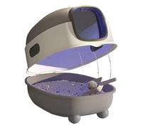 Cat Litter Box | Large Capacity with Odour Isolation, Automatic Cleaning Litter Box | For Small Medium and Large Kittens Suitable for Apartment, Balcony and Ground