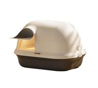 Cat Litter Box Large Corner Cat Litter Box Enclosure with Front Door Flap and Scoop, Hooded Kitty Litter, Privacy and Easy Access for Cleaning Suitable for cats(Gris)