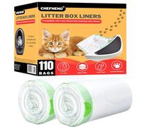Cat Litter Box Liner Bags Compatible with Litter-Robot Waste Drawer Heavy Duty Waste Drawer Liners for Self-Cleaning Pet Kitty Litter Box Drawer 9-11 Gallons (White Drawstring (110 ct.))