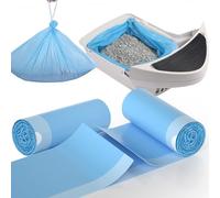 Cat Litter Box Liners Bags For Litter Robot 4 Waste Bags and 3, Zeuste 40 Pack Pre-separated Compatible Self Cleaning Cat Litter Box Robot Waste Liner Bags, Drawstring Heavy Duty 26" x 15" Unscented