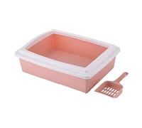 Cat Litter Box Rectangle Semi-Closed Anti-Splash Pet Cat Litter Box Case Toilet Tray with Scoop -#3