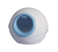 Cat Litter Box Rounded Cat Litter Box for Indoor Cats, Extra Large Litter Box, Enclosed Odorless Leak-Proof Urine Litter Box with Litter Scoop Anti-Leakage Easy Cleaning(Blue)
