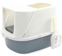 Cat Litter Box Semi-enclosed Toilet Top-mounted Extra-large Cat Litter Box Large Space Portable Cat Litter Box 43.6 * 57 * 38.2CM-43.6 * 57 * 38.2CM-grey