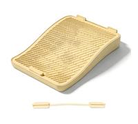 Cat Litter Box, Step Mat Height Adjustable Double Layers Antislip Kitty Litter Mat for Indoor Home Detachable Washable Pet Supplies Yellow 44x35x8cm