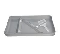 Cat Litter Box Tray Compatible with Petsafe Scoop-Free- Odor & Stain-Resistant, Easy Disassembly - Includes Free Scoop for Cat Litter Boxes Plastic