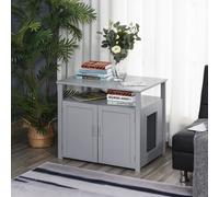Cat Litter Box Unit Grey by Pawhut