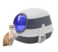 Cat Litter Box with Automatic Sand-Proof cage Ultraviolet Sterilization and Deodorization Function Easy To Clean Enclosed Extra Large Cat Litter Tray With Litter Scoop