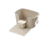 Feandrea Extra Large Cat Litter Box with Hide Sides, Includes Litter Catcher Board, Storage Box, Scoop, for Large Cats, Cappuccino Beige PPT003K01