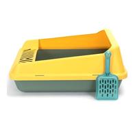Cat litter box with shovel, compact design, easy to clean, durable material; ideal for maintaining the hygiene and comfort of the cat.