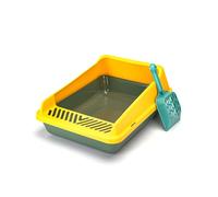 Cat litter box with shovel, compact design, easy to clean, durable material; ideal for maintaining the hygiene and comfort of the cat.