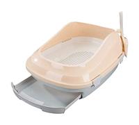 Cat Litter Boxes Large Semi-enclosed Pan With Scoop Double Layer Cat Litter Tray Anti-Splash Toilet