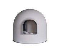 Cat Litter Boxes with Large Lid and Shovel Cat Litter Box Shovel Snow House Igloo Solid and Durable Easy to Clean with Non-Stick Coating - Stylish, High-Sided Design/Black