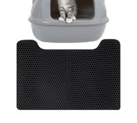 Cat Litter Mat,Double Scatter Control Layer Mat | U-shaped Anti-Slip Cat Mats for Litter Box, Water Resistant Double Layer Scatter Control Mat for Cats